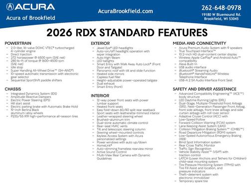 Majestic Black Pearl 2026 Acura RDX Advance Package