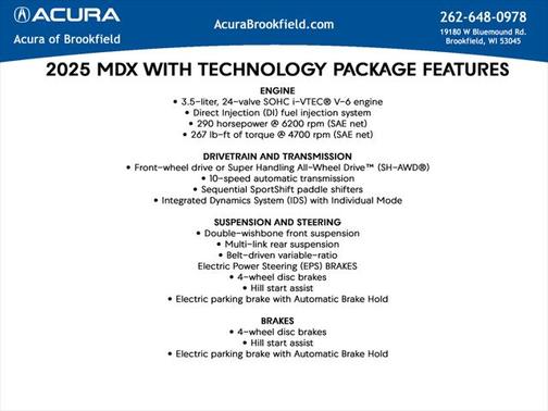 2025 Acura MDX Technology Package