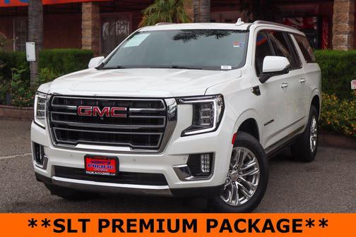 White Frost Tricoat 2021 GMC Yukon XL SLT