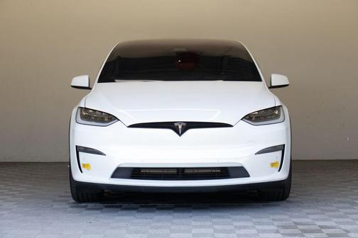 Pearl White Multi-Coat 2022 Tesla Model X Plaid Tri Motor All-Wheel Drive