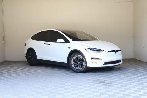 Pearl White Multi-Coat 2022 Tesla Model X Plaid Tri Motor All-Wheel Drive