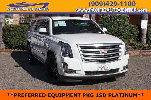 Crystal White Tricoat 2017 Cadillac Escalade ESV Platinum