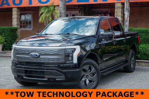 Agate Black Metallic 2022 Ford F-150 Lightning LARIAT