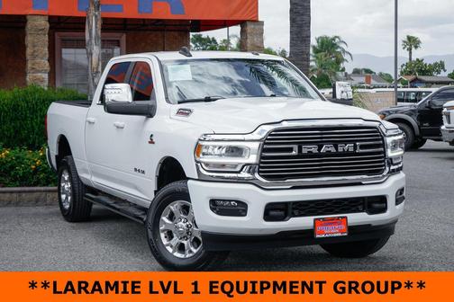 Bright White Clearcoat 2023 RAM 2500 Laramie Crew Cab 4x4 6'4' Box