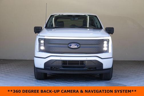 Space White Metallic 2025 Ford F-150 Lightning Flash