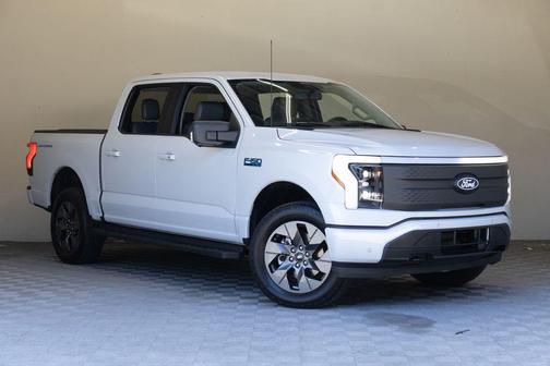 Space White Metallic 2025 Ford F-150 Lightning Flash