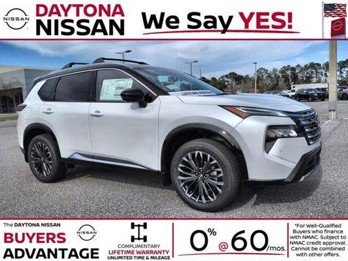 White / Black 2026 Nissan Rogue Platinum SUV