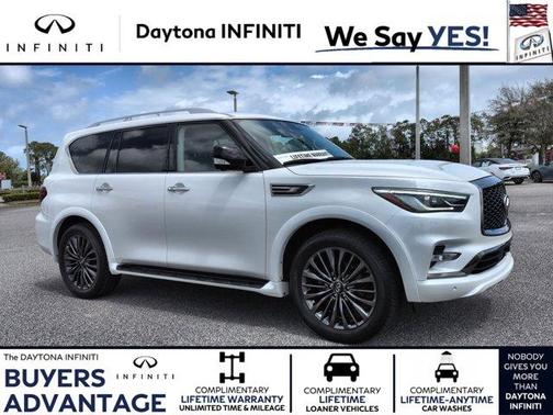 Moonstone White 2023 INFINITI QX80 PREMIUM SELECT
