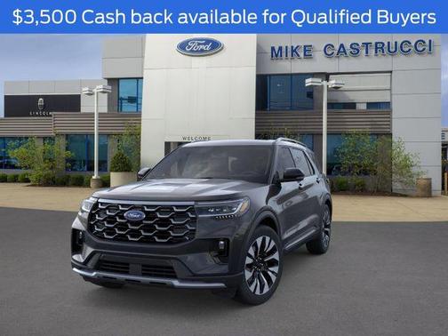 Agate Black Metallic 2026 Ford Explorer Platinum