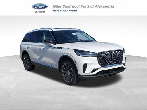 Pristine White Metallic Tri-Coat 2025 Lincoln Aviator Reserve AWD
