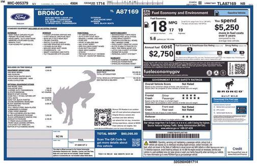 Avalanche Gray 2026 Ford Bronco Big Bend