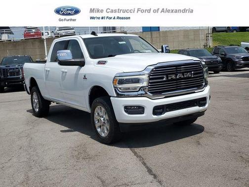 Bright White Clearcoat 2023 RAM 2500 Laramie Crew Cab 4x4 6'4' Box