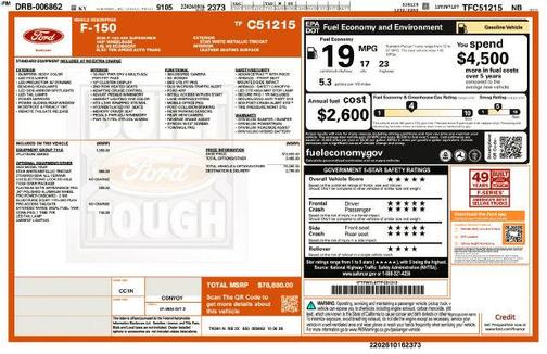 Star White Metallic Tri-Coat 2026 Ford F-150 Platinum