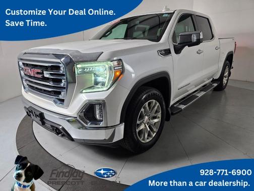 White Frost Tri-Coat 2019 GMC Sierra 1500 SLT