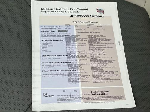 BL 2025 Subaru Forester Limited Hybrid