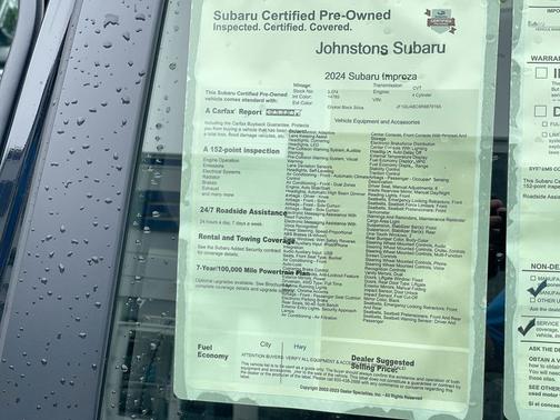 2024 Subaru Impreza Base Trim Level