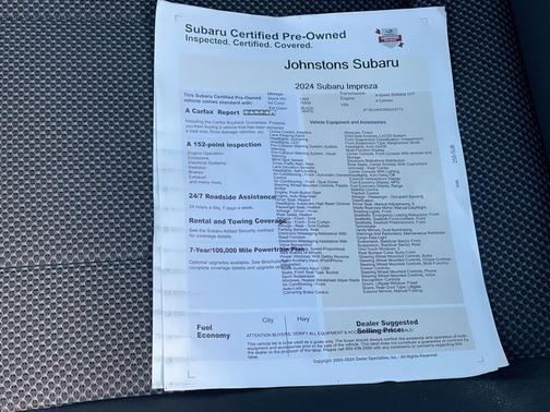 2024 Subaru Impreza RS