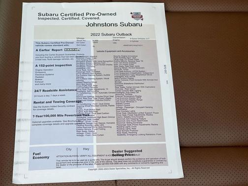 2022 Subaru Outback Touring