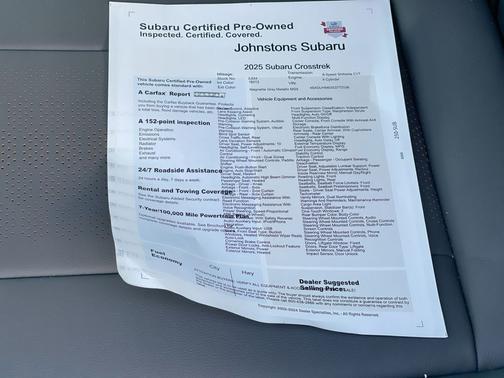 GY 2025 Subaru Crosstrek Limited