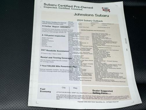 2024 Subaru Outback Limited