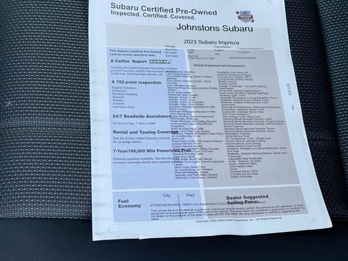 2023 Subaru Impreza Premium Sedan