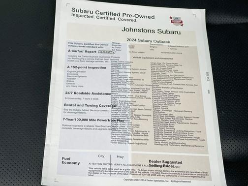 2024 Subaru Outback Limited