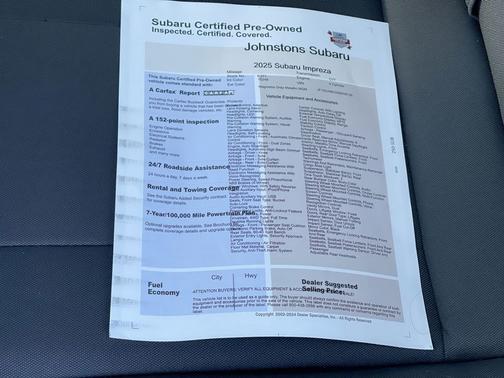 2025 Subaru Impreza Base