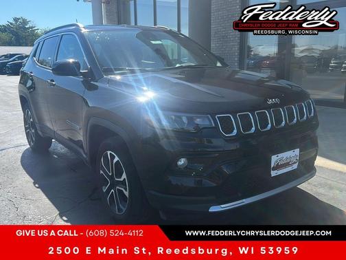 Diamond Black Crystal Pearlcoat 2024 Jeep Compass Limited