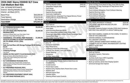 Sterling 2026 GMC Sierra 2500 SLT