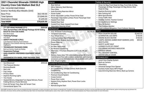 Blue 2021 Chevrolet Silverado 2500 High Country