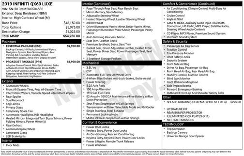 2019 INFINITI QX60 Luxe