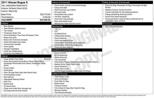 2011 Nissan Rogue S