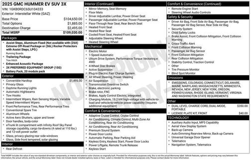 2025 GMC HUMMER EV SUV 3X