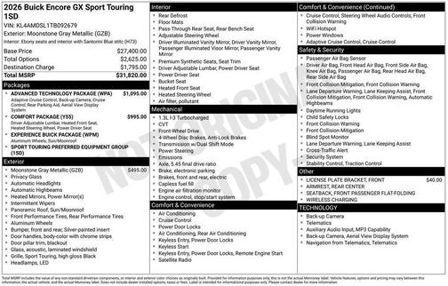 2026 Buick Encore GX Sport Touring