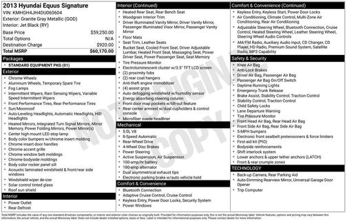 2013 Hyundai Equus Signature