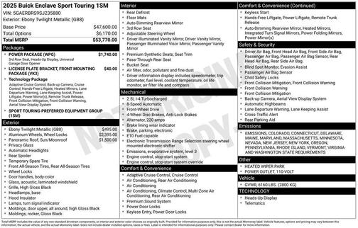 2025 Buick Enclave Sport Touring