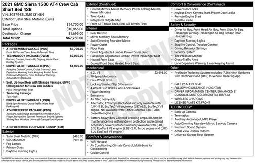 2021 GMC Sierra 1500 AT4