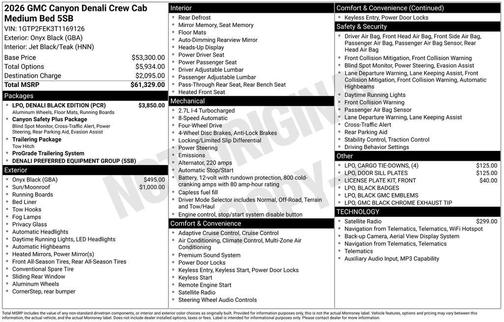 2026 GMC Canyon Denali