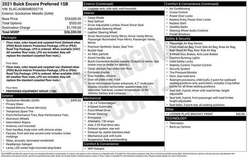 2021 Buick Encore Preferred