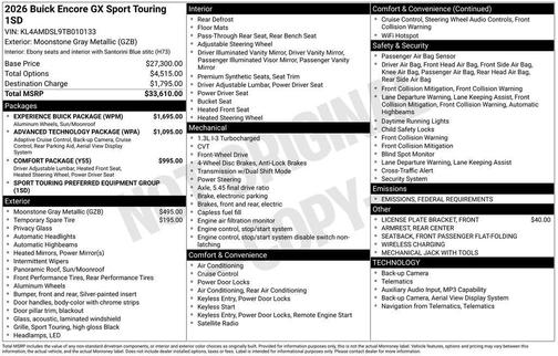 2026 Buick Encore GX Sport Touring