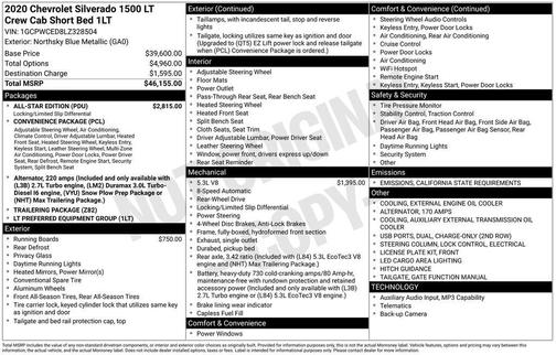 2020 Chevrolet Silverado 1500 LT