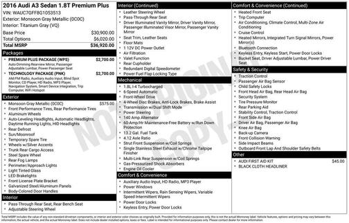 2016 Audi A3 1.8T Premium