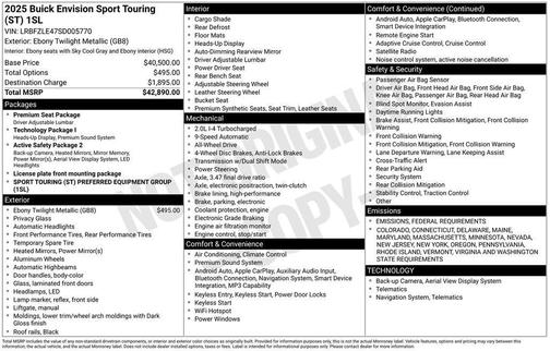 2025 Buick Envision Sport Touring
