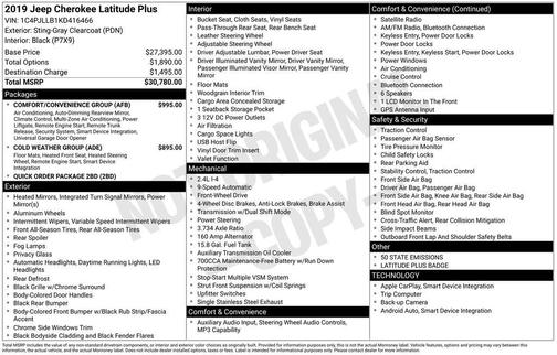 2019 Jeep Cherokee Latitude Plus