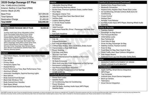 2020 Dodge Durango GT