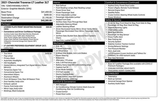 2021 Chevrolet Traverse LT Leather