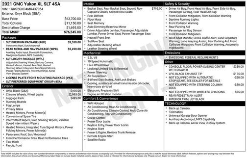 2021 GMC Yukon XL SLT