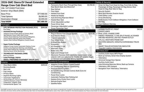 2026 GMC Sierra EV Denali