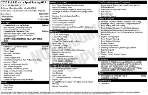 2025 Buick Envista Sport Touring