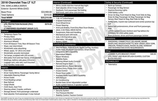2018 Chevrolet Trax LT